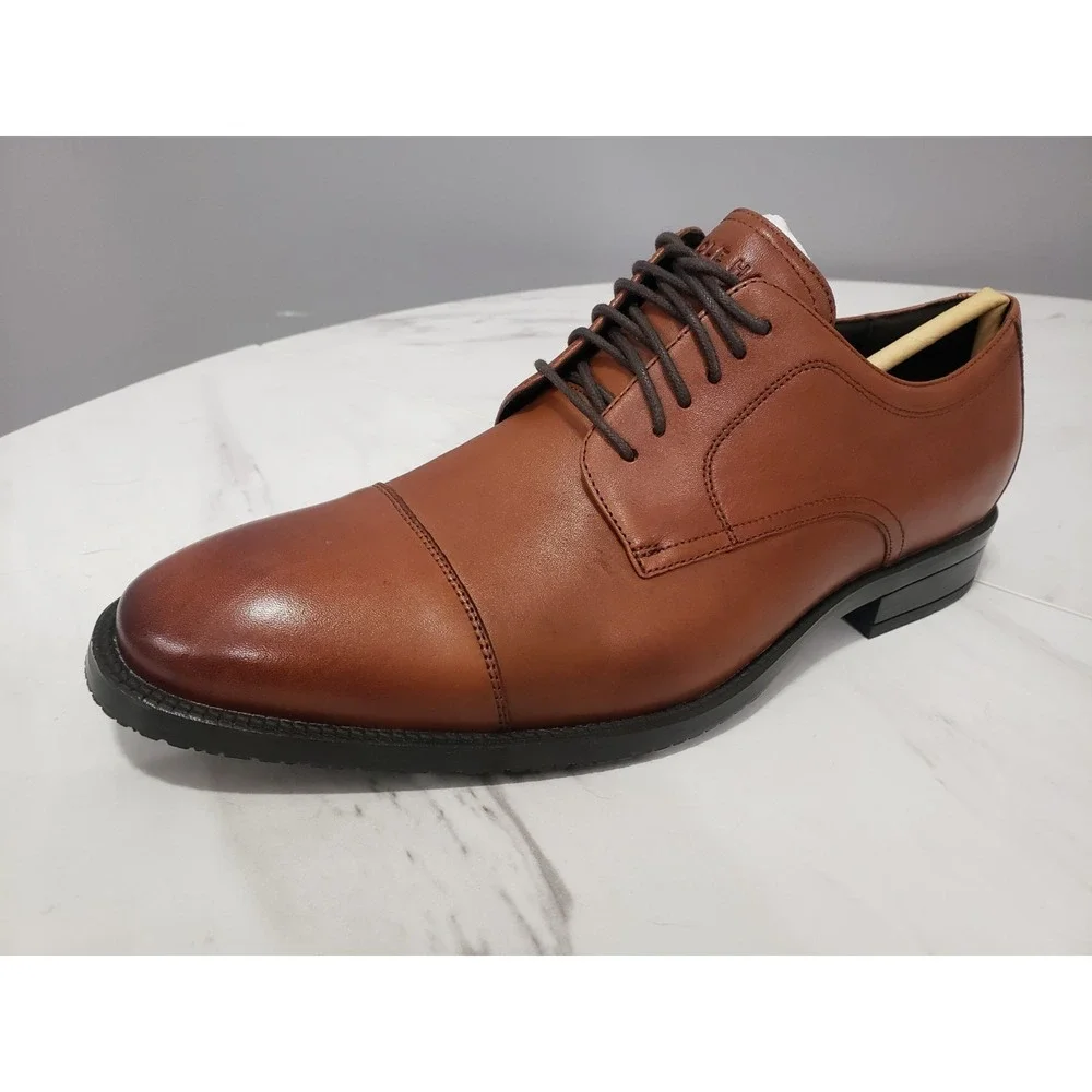 NEW NO BOX SZ 8 Cole Haan Cap Toe Oxford Leather BritIsh Tan brown DRESS SHOES